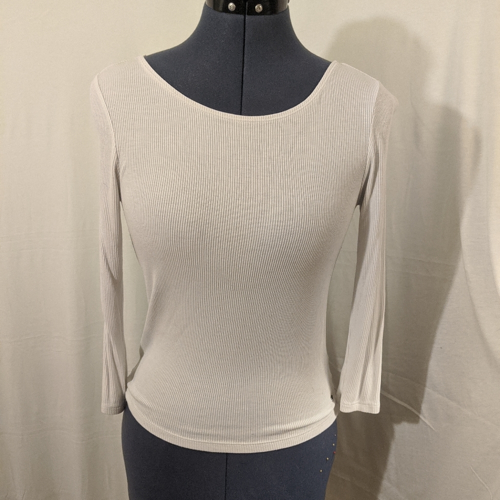 White 3/4 Sleeve Shirt